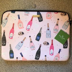 Kate spade champagne pink print laptop sleeve/case